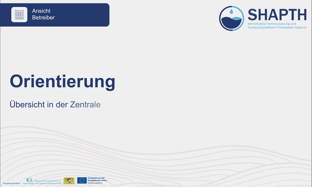 Orientierung: Übersicht in der Zentrale