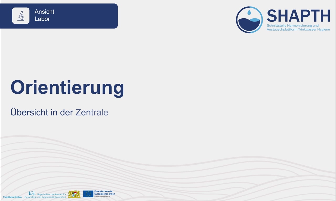 Orientierung: Übersicht in der Zentrale