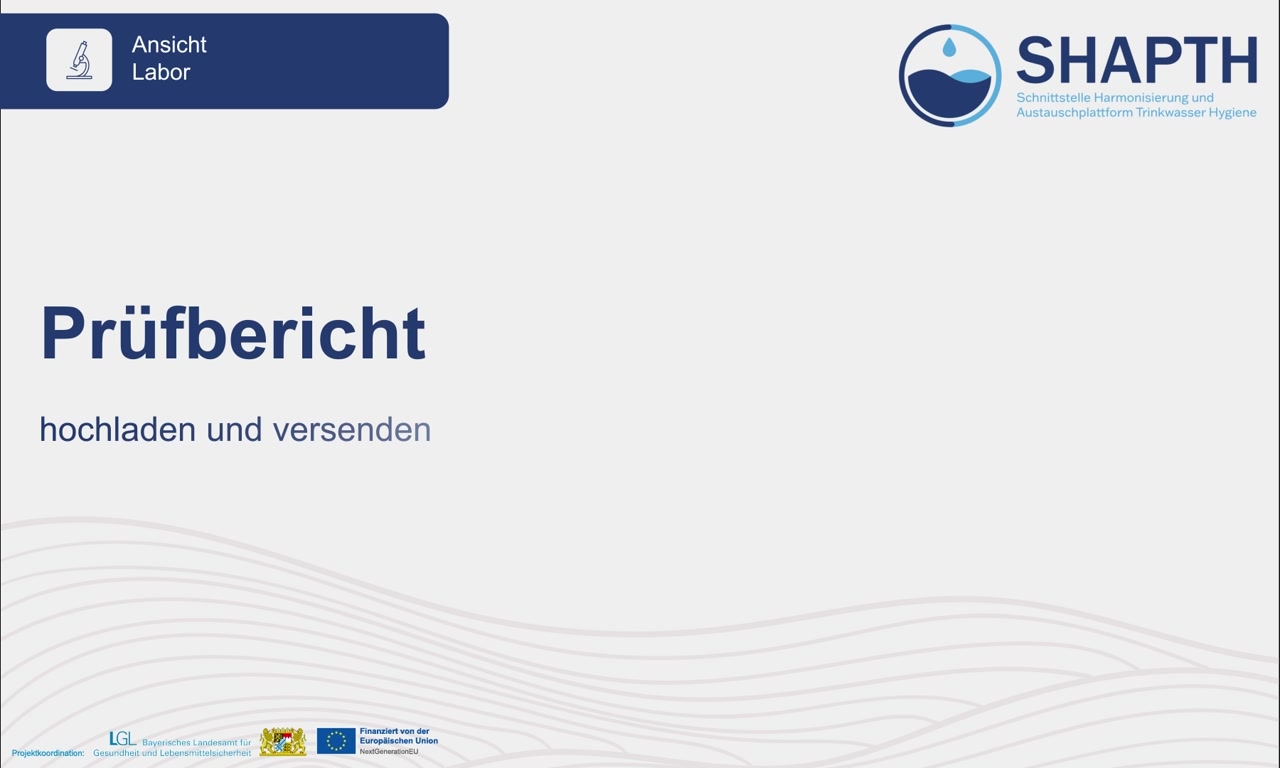 Einen Prüfbericht hochladen